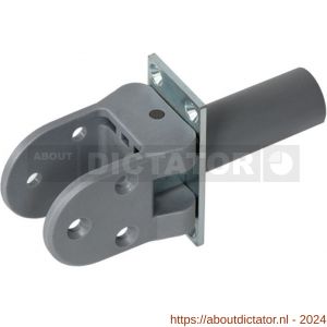 Hawgood deurveerscharnier 40 schoen kunststof grijs deurdikte 35 mm RVS met vaststelling - D10100288 - afbeelding 1