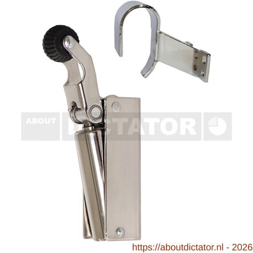 Dictator deuropvanger hydraulisch 1000 nikkel haak 1013 50 N cilinder regelbaar - D10100072 - afbeelding 1