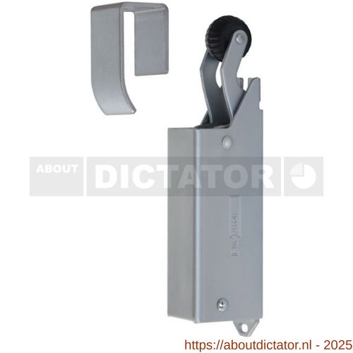 Dictator deuropvanger hydraulisch 1400 mat chroom haak 1014 20 N cilinder regelbaar - D10100203 - afbeelding 1