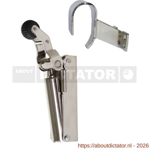 Dictator deuropvanger hydraulisch 1300 nikkel haak 1013 50 N cilinder regelbaar - D10100079 - afbeelding 1