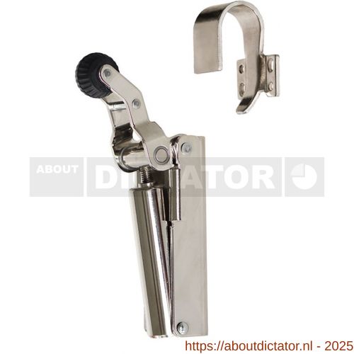 Dictator deuropvanger hydraulisch 1300 nikkel haak 1011 50 N cilinder regelbaar - D10100080 - afbeelding 1