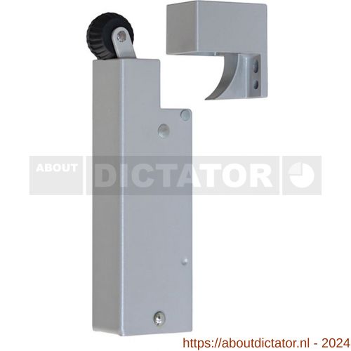 Dictator deuropvanger hydraulisch VS2000 grijs RAL 9006 haak 1020 50 N cilinder regelbaar 1300512 - D10100097 - afbeelding 1