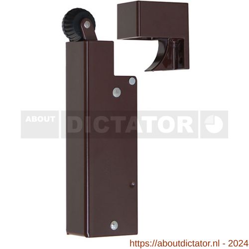Dictator deuropvanger hydraulisch VS2000 bruin RAL 8017 haak 1020 50 N cilinder regelbaar 1320525 - D10100098 - afbeelding 1