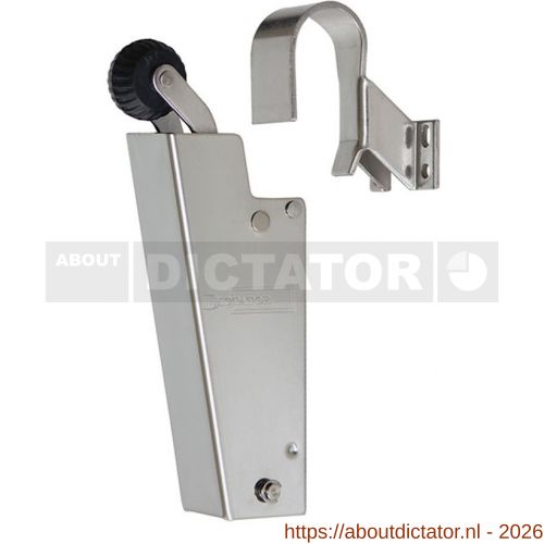 Dictator deuropvanger hydraulisch 1600 RVS A2 haak 1009 50 N cilinder regelbaar - D10100136 - afbeelding 1